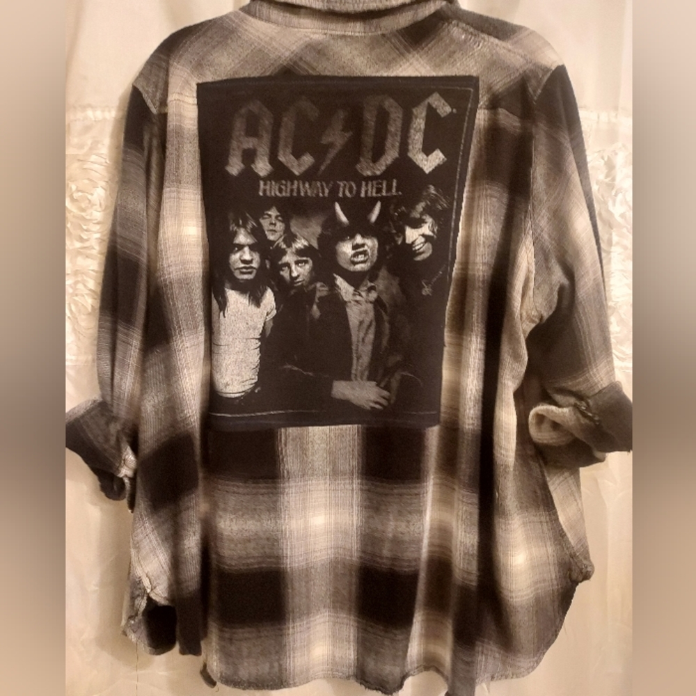 AC/DC UPCYCLED FLANNEL SX 1X UNISEX